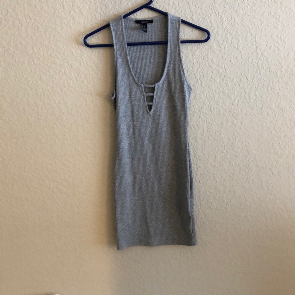 Grey knit dress